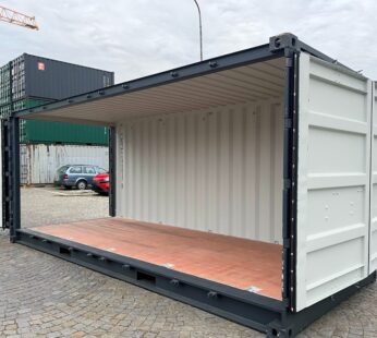 Contenedor Marítimo de 20 Pies con Apertura Lateral – RAL 7016