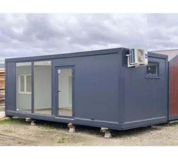 Contenedor de oficina 7x3m grandes vitrinas